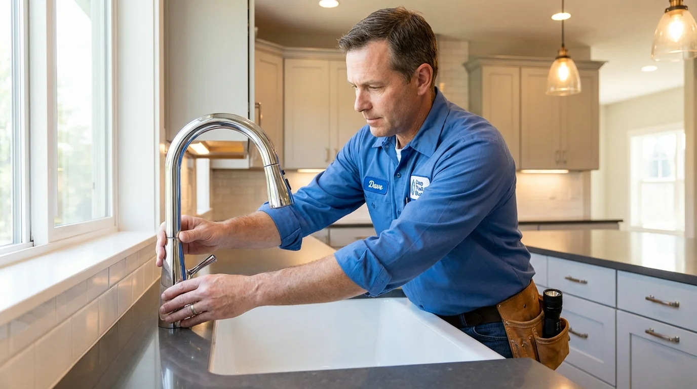 Kitchen faucet installation by Johns Plumbing LLC in Loretto